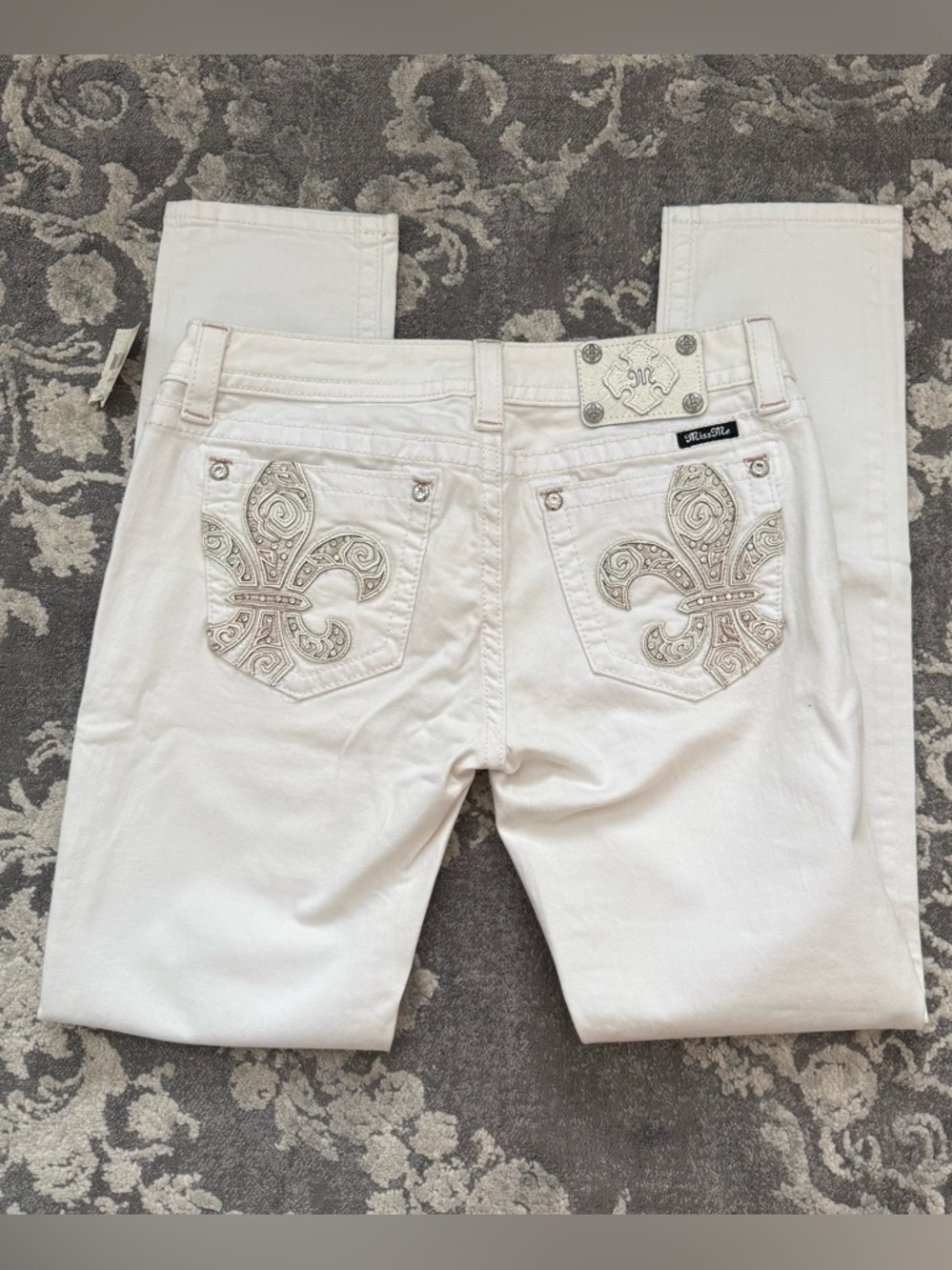 Miss Me Signature Skinny White Denim NWT JP599052 - Picture 7 of 13
